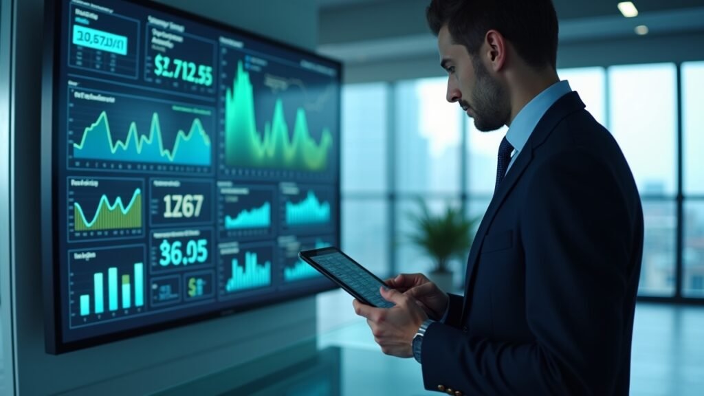 Bank financial data display