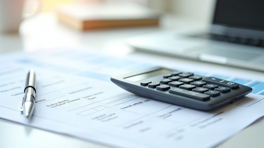 Calculator with insurance form