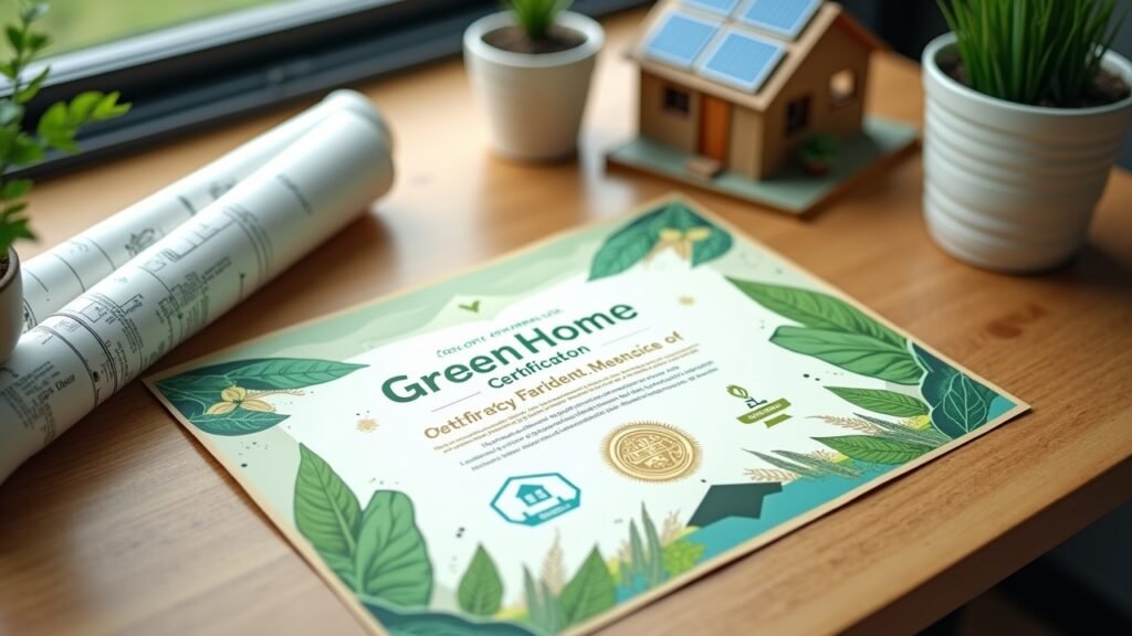 Green home certification document