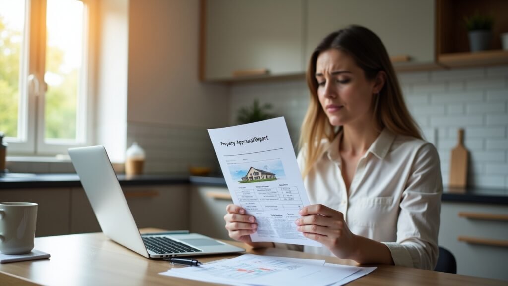 Homeowner reviewing appraisal report