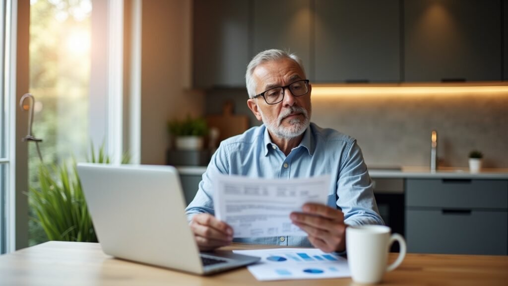 Homeowner reviewing equity statement