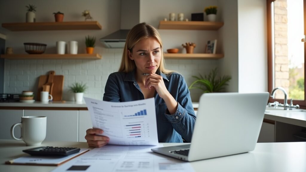 Homeowner reviewing HELOC plan