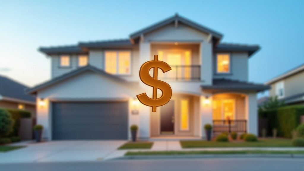 House with dollar sign overlay