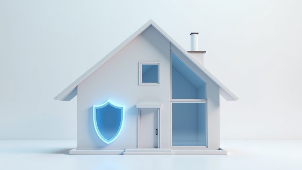 House with shield icon