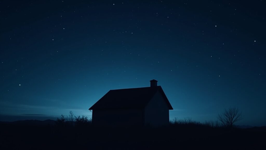House silhouette with stars