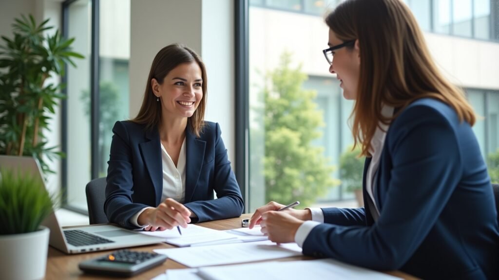 Loan officer with applicant