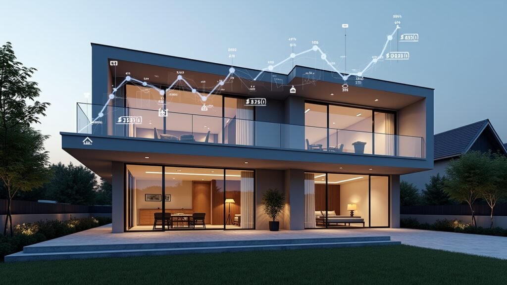 Modern home with equity overlay