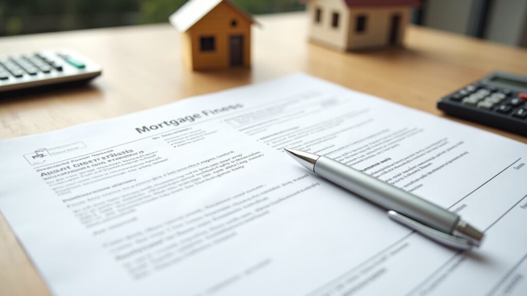 Mortgage documents side by side