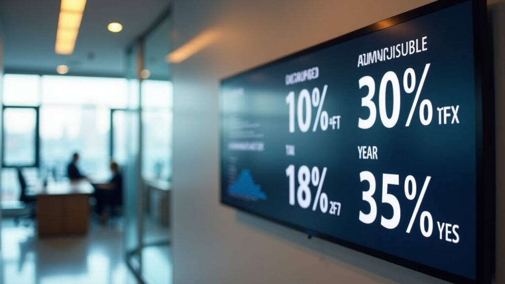 Mortgage rate board display