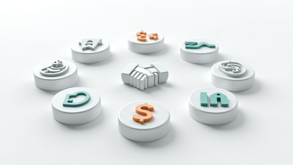 Multiple lender logos concept