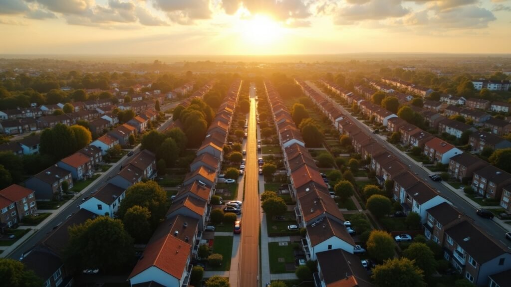 Neighborhood aerial view