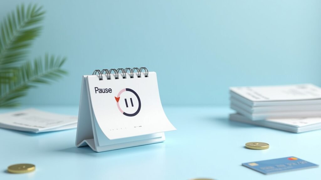 Payment pause calendar graphic