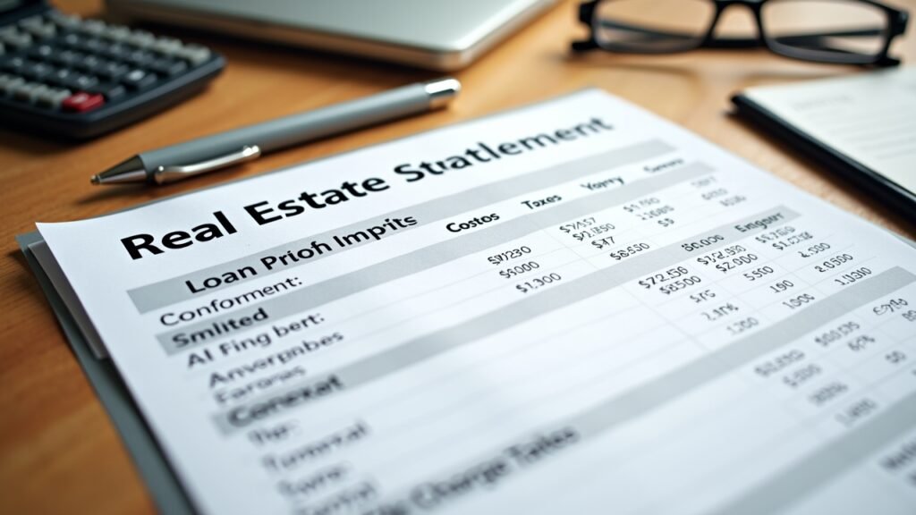 Settlement statement line items