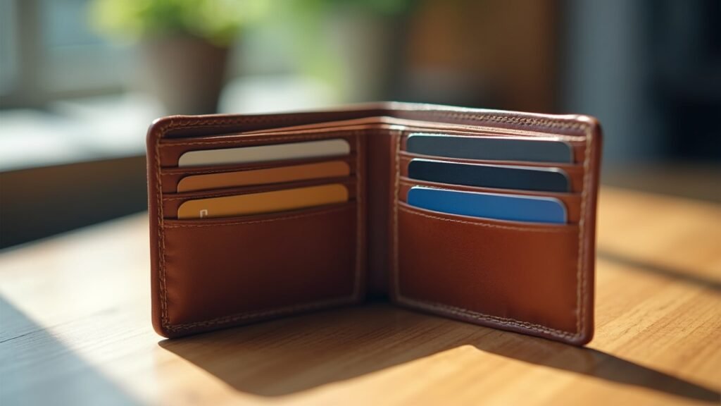 Wallet with credit cards