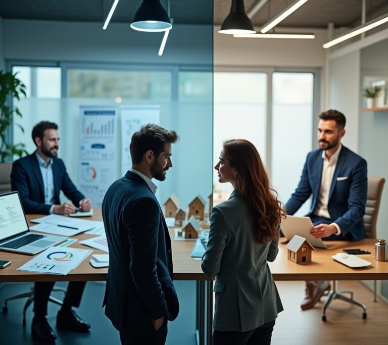 Broker meeting with client