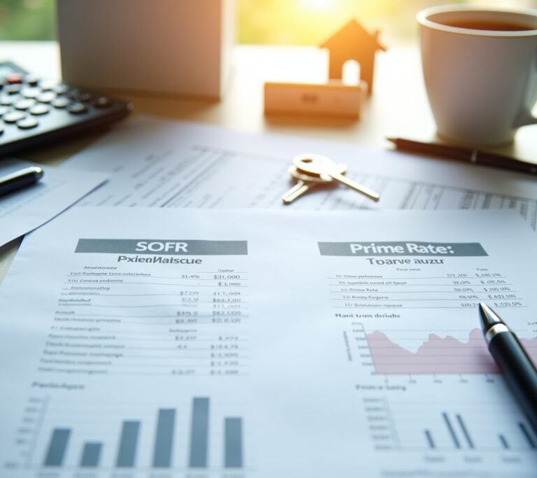 Financial index rates on screen