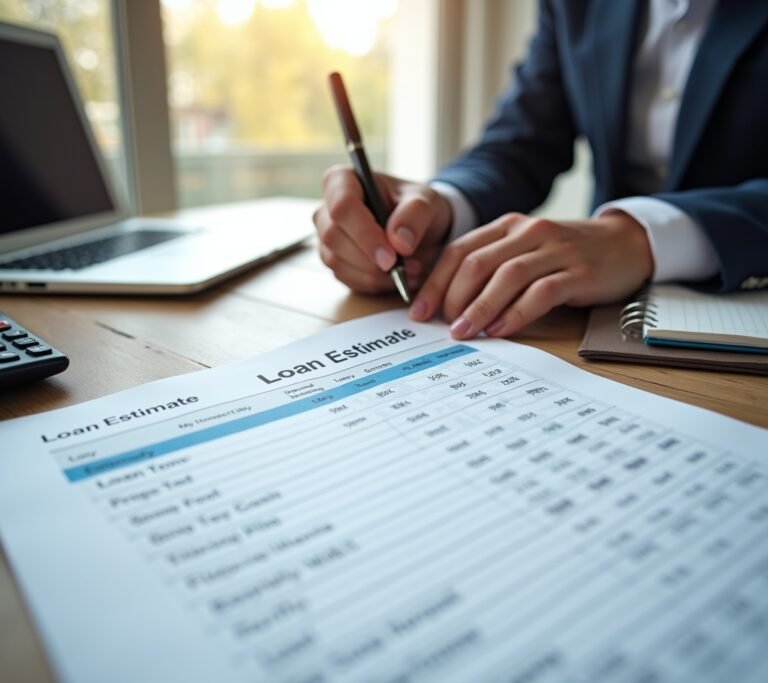 Loan Estimate form close-up