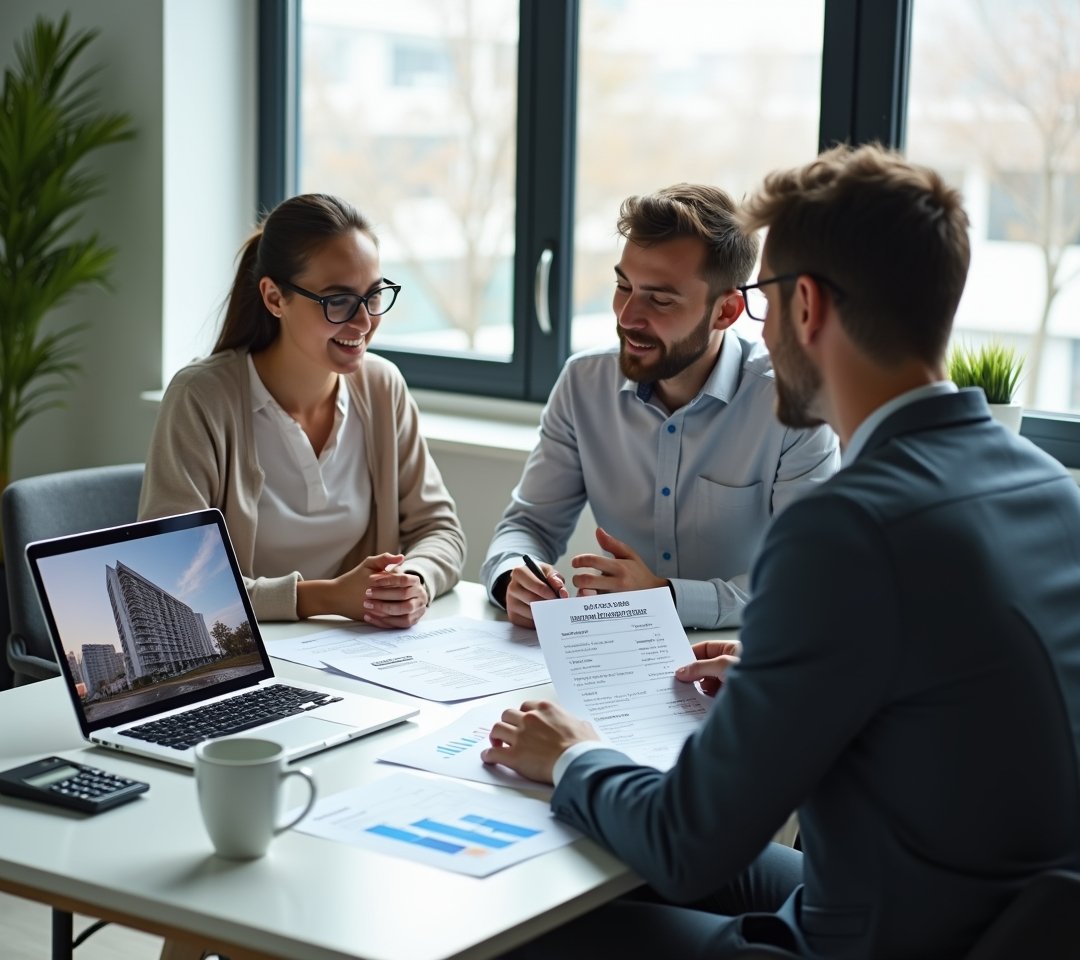 Modern condo building exterior