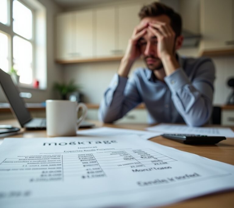 Property tax bill on desk