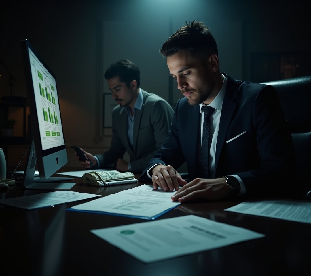Warning sign over mortgage document
